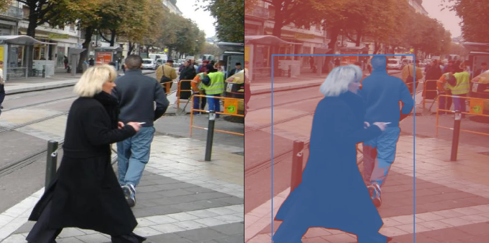 SAM image segmentation input-output demo - Telekinesis Cornea quickstart example