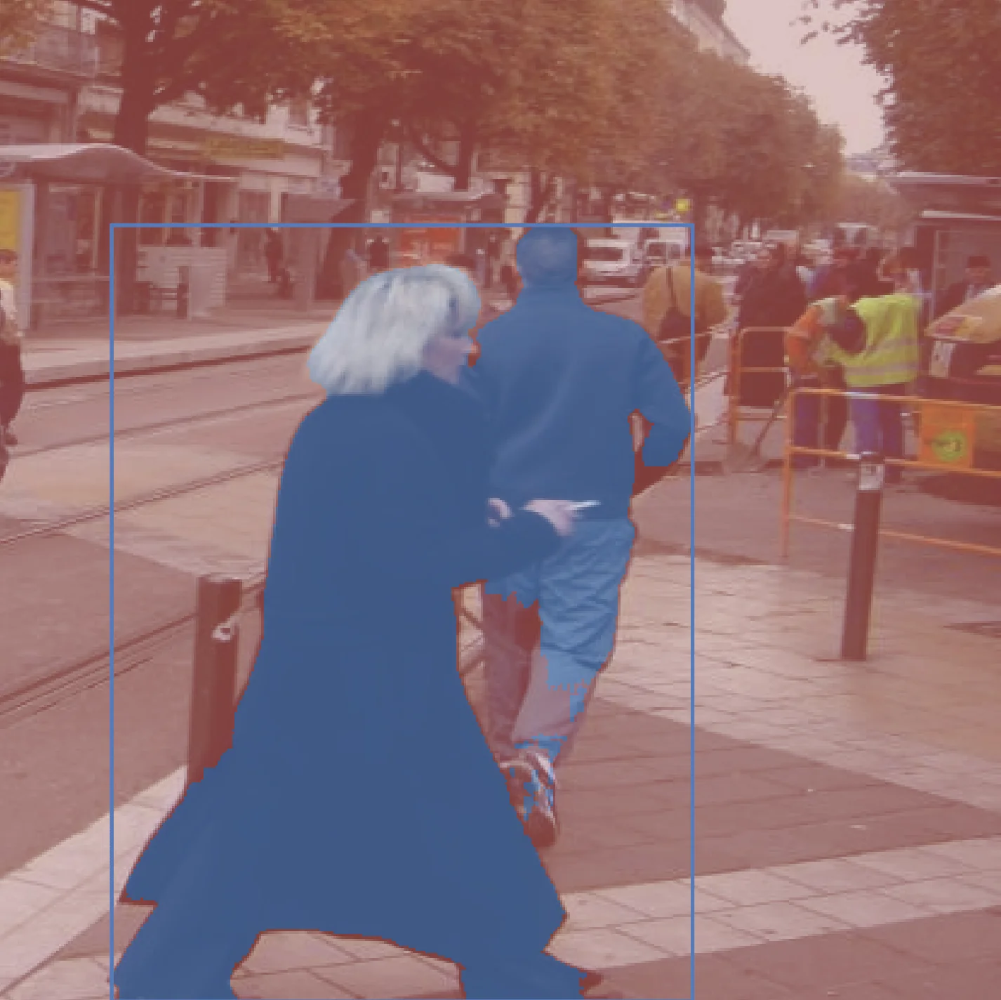 Pedestrian Segmentation Output