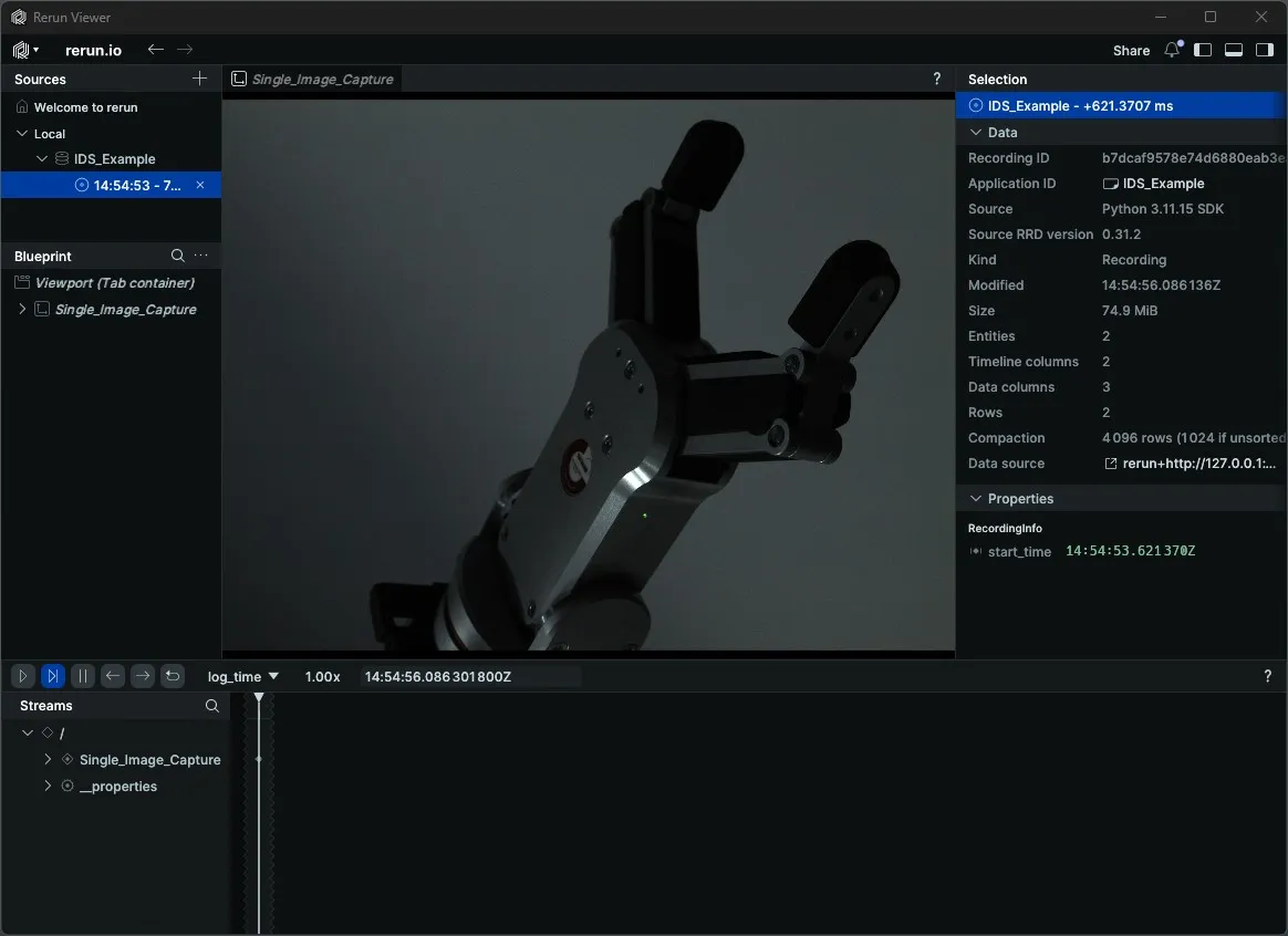 Single image capture output