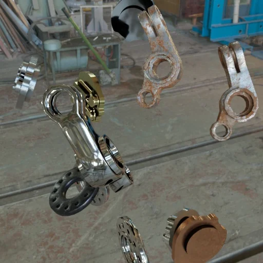 Synthetic training dataset for computer vision and robotics - photorealistic industrial scene 4